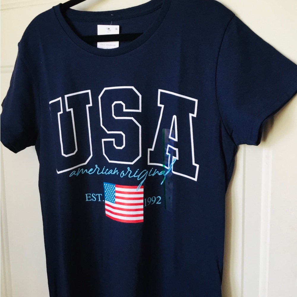 Navy USA Graphic T-Shirt